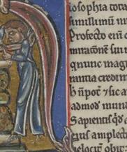 Manuscrit, enluminure, personnages