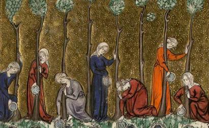 Le Jardin des vertus, Paris, Bibl. Mazarine, 870, f. 61v 