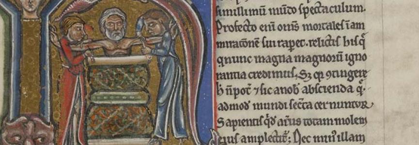Manuscrit, enluminure, personnages