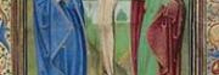 Crucifixion. Heures à l'usage de Poitiers. Nord de la France? Hainaut? Bruges? Poitiers?, vers 1466-1470. Los Angeles, J. Paul Getty Museum, Ms. Ludwig IX 11, f. 43.
