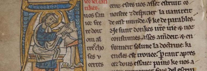 Initiale, enluminure, manuscrit