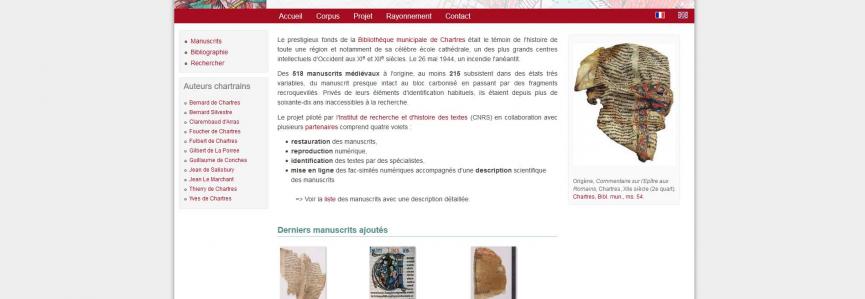 Les manuscrits de Chartres