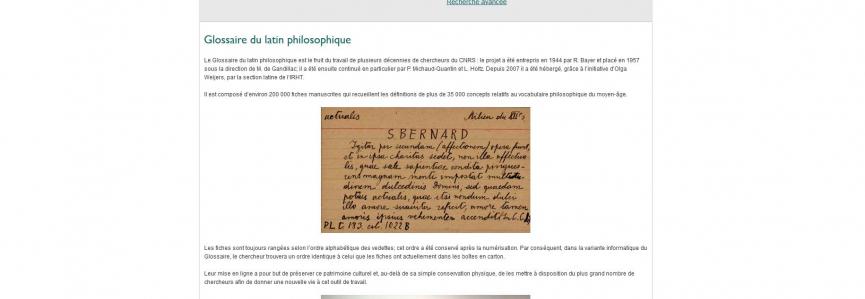 Glossaire du latin philosophique